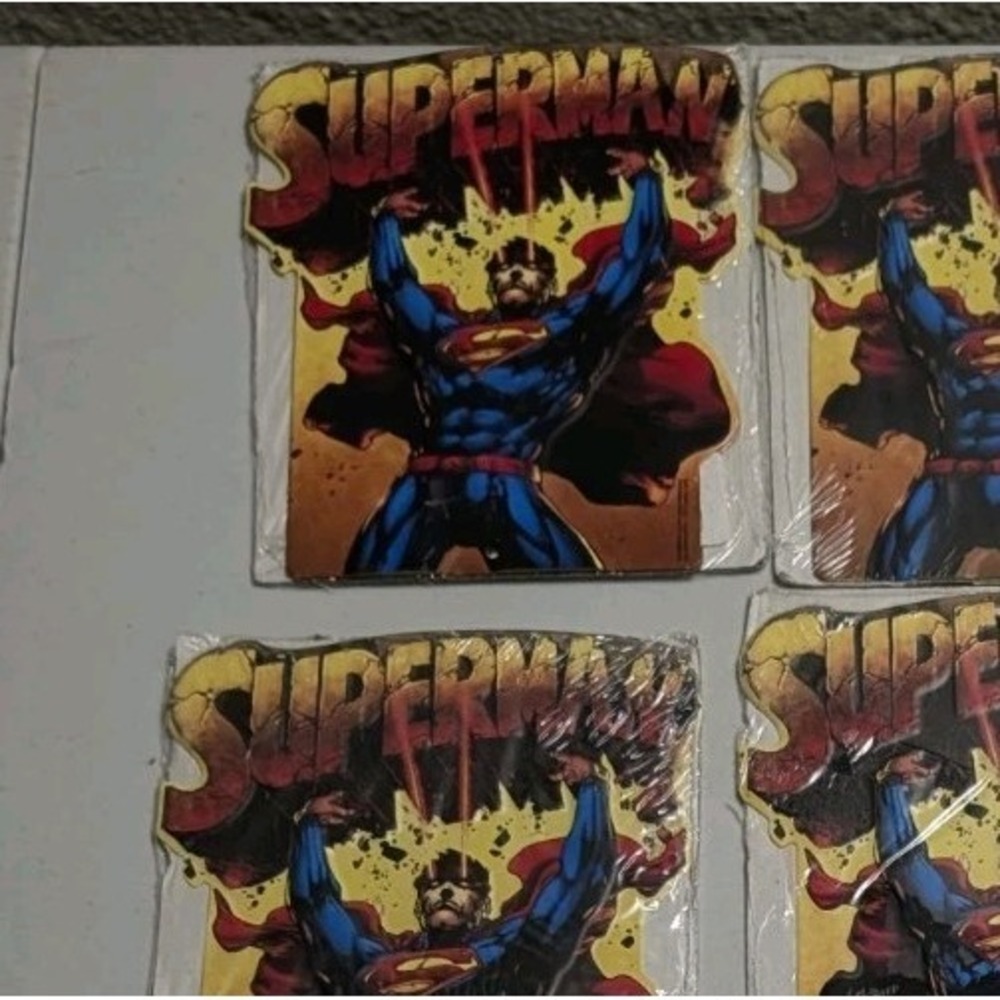 Superman Tin Metal Sign DC Comics Wall Art Comic Book Cover 7" x 6.5"
